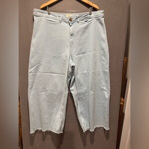Anthropologie Maeve Light Blue Denim Culottes